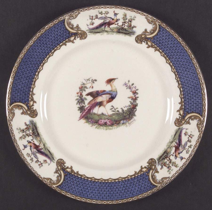 Chelsea Bird Blue Large Dinner Plate by Myott Staffordshire-1