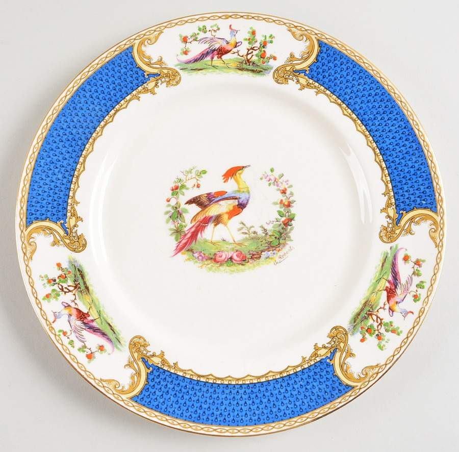 Chelsea Bird Blue Dinner Plate by Myott Staffordshire-1