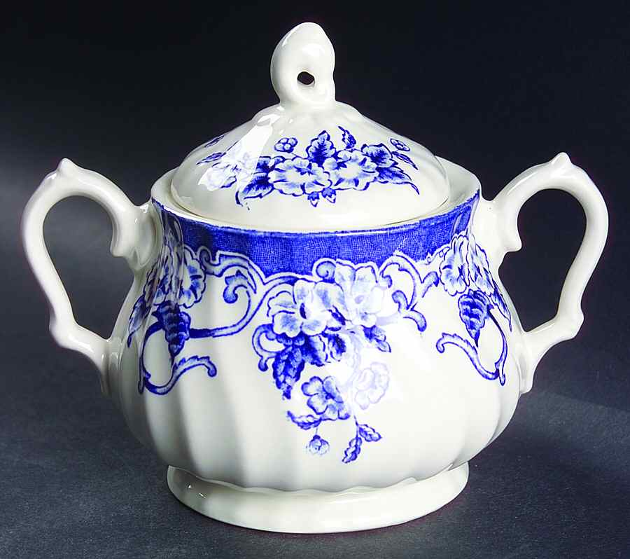 Chelsea Garden Sugar Bowl & Lid by Myott Staffordshire-1