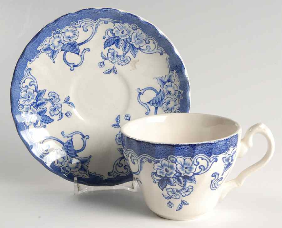Chelsea Garden Flat Cup & Saucer Set by Myott Staffordshire-1