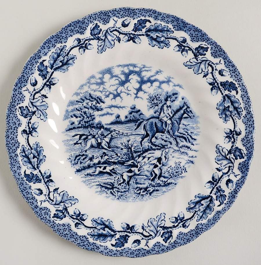 Country Life Blue Bread & Butter Plate by Myott Staffordshire-1