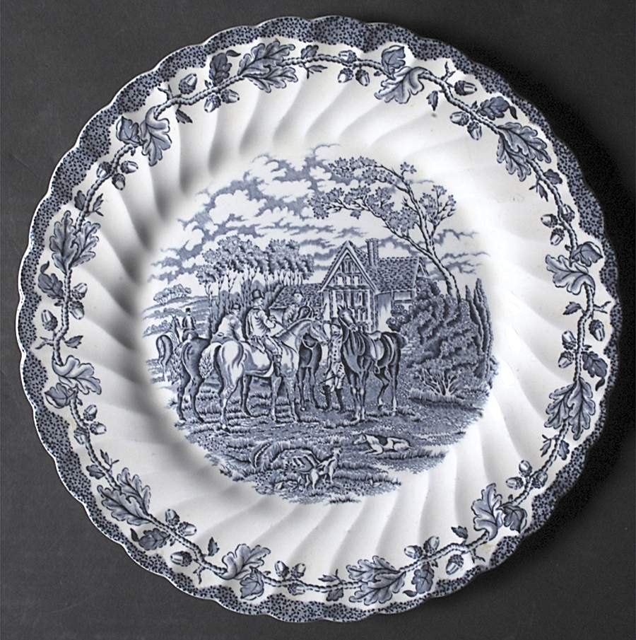 Country Life Blue Dinner Plate by Myott Staffordshire-1