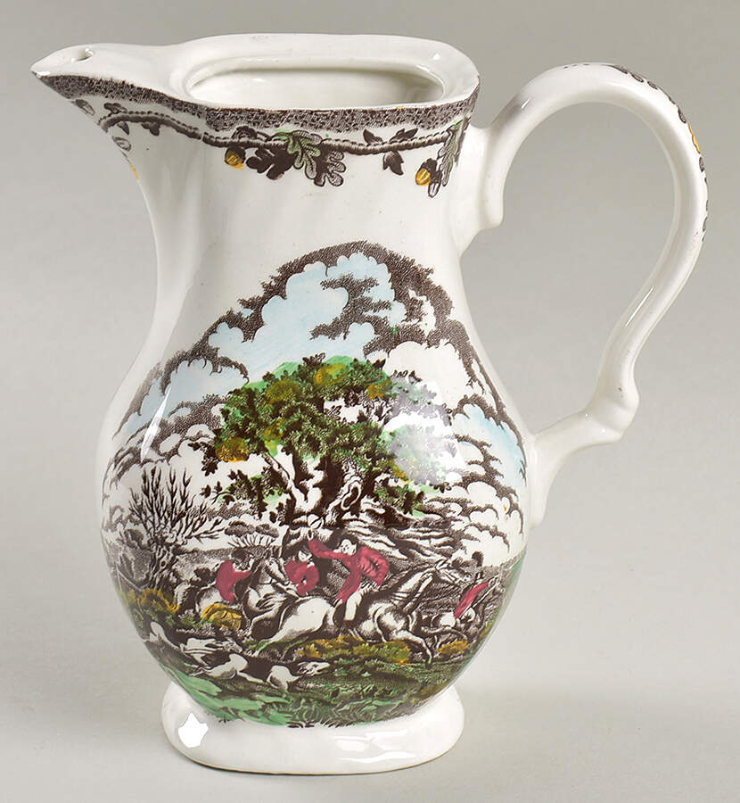 Country Life Brown Multicolor Mini Coffee Pot No Lid by Myott Staffordshire-1