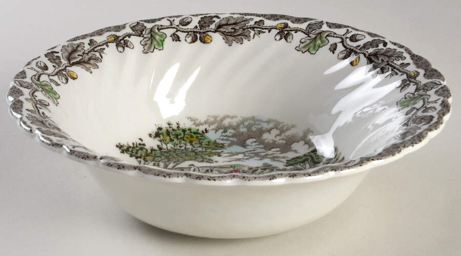 Country Life Brown Multicolor 8" Round Vegetable Bowl by Myott Staffordshire-1