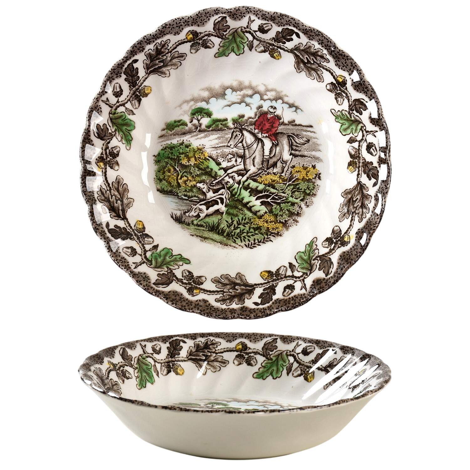 Country Life Brown Multicolor Fruit/Dessert (Sauce) Bowl by Myott Staffordshire-1