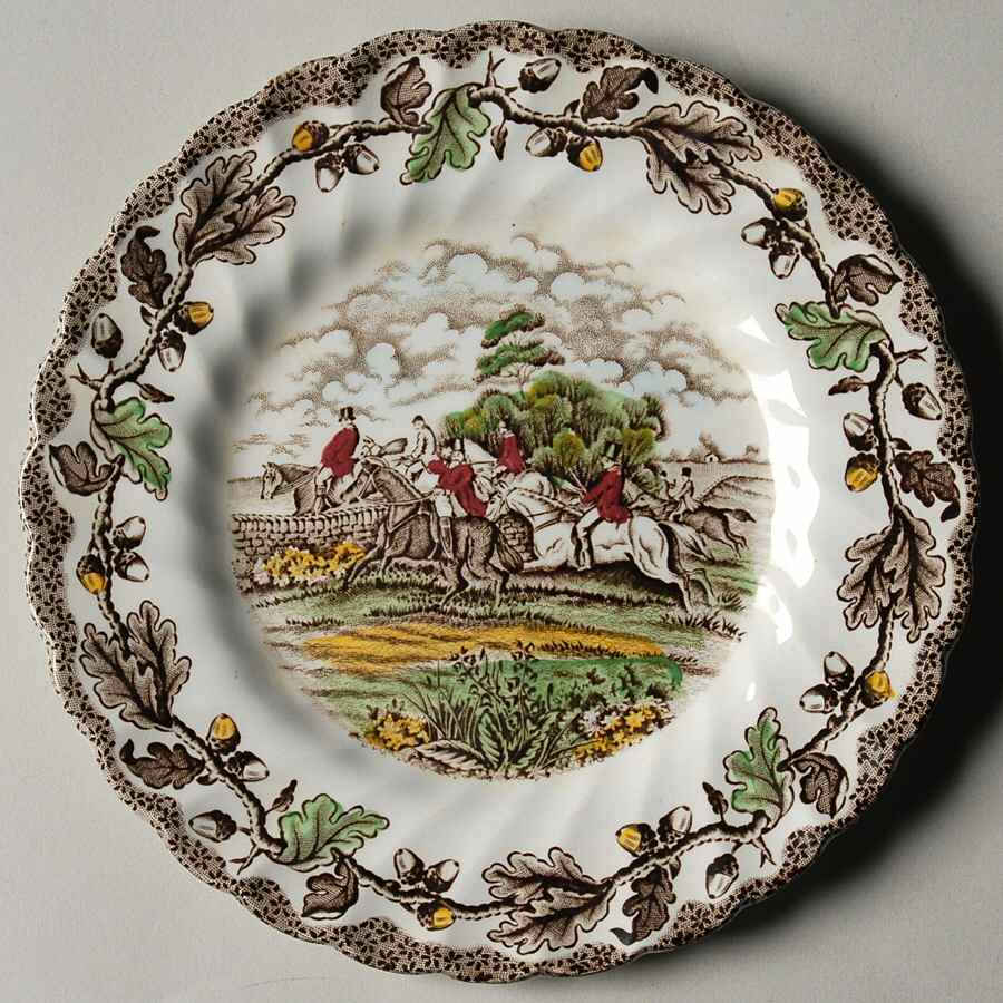 Country Life Brown Multicolor Bread & Butter Plate by Myott Staffordshire-1