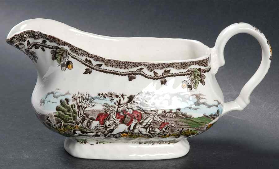 Country Life Brown Multicolor Gravy Boat by Myott Staffordshire-1