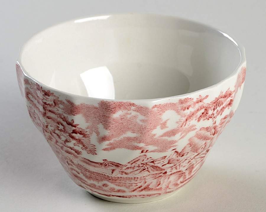 Country Life Pink Open Sugar Bowl by Myott Staffordshire-1