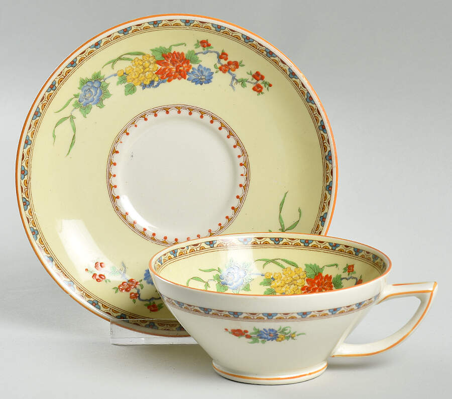 Cortez Footed Cup & Saucer Set by Myott Staffordshire-1