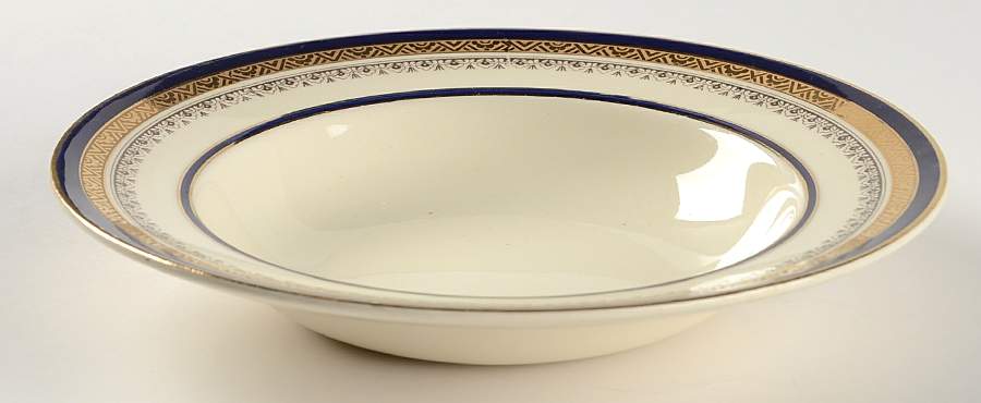 The Crowning Cobalt Rim Soup Bowl by Myott Staffordshire-1