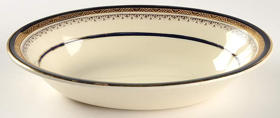 The Crowning Cobalt 9" Oval Vegetable Bowl by Myott Staffordshire-1