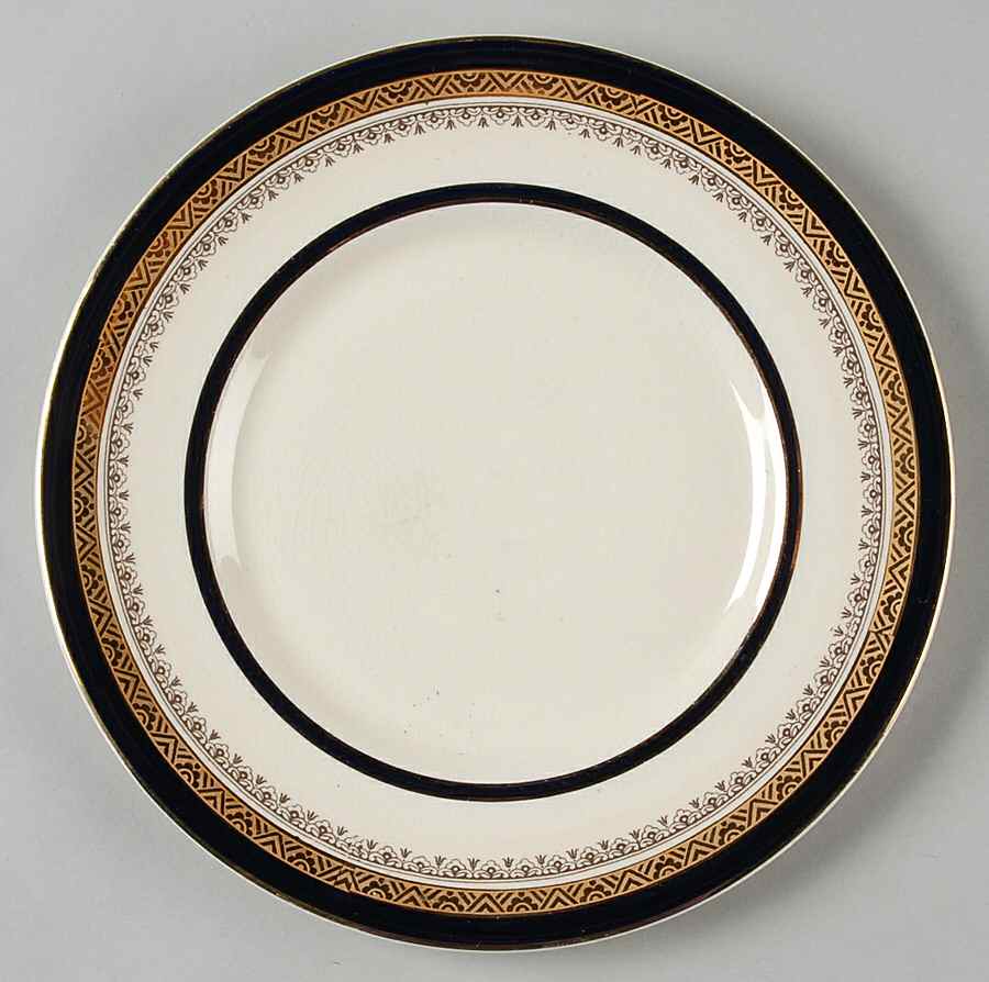 The Crowning Cobalt Salad Plate by Myott Staffordshire-1