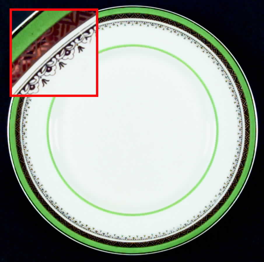 The Crowning Green Dinner Plate by Myott Staffordshire-1