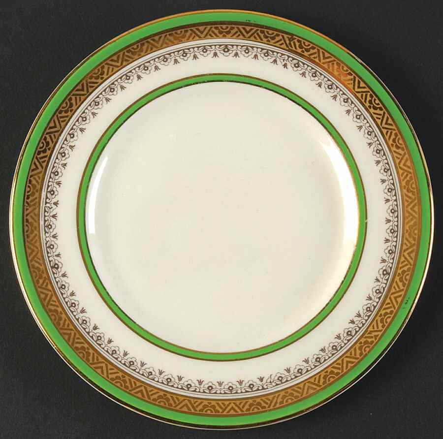 The Crowning Green Bread & Butter Plate by Myott Staffordshire-1