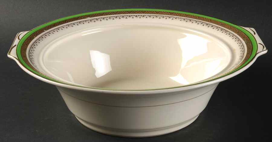 The Crowning Green Round Vegetable No Lid by Myott Staffordshire-1