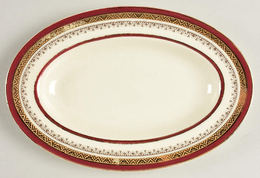The Crowning Maroon Underplate for Gravy Boat by Myott Staffordshire-1