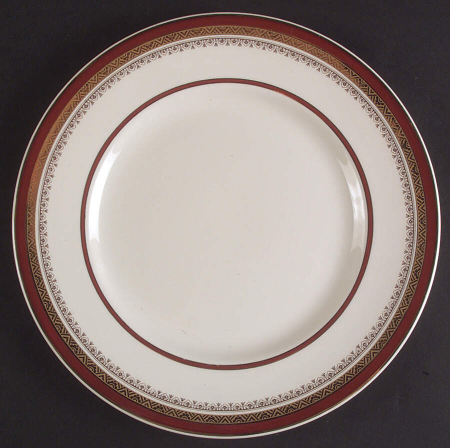 The Crowning Maroon Dinner Plate by Myott Staffordshire-1