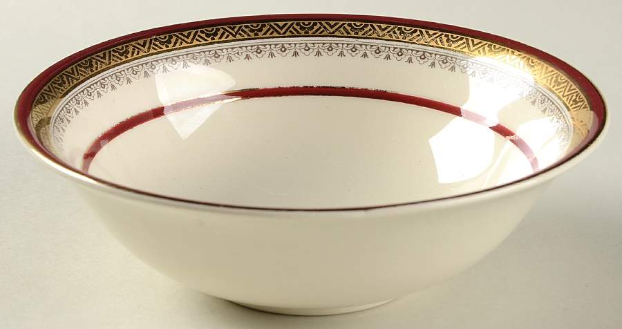 The Crowning Maroon Coupe Cereal Bowl by Myott Staffordshire-1