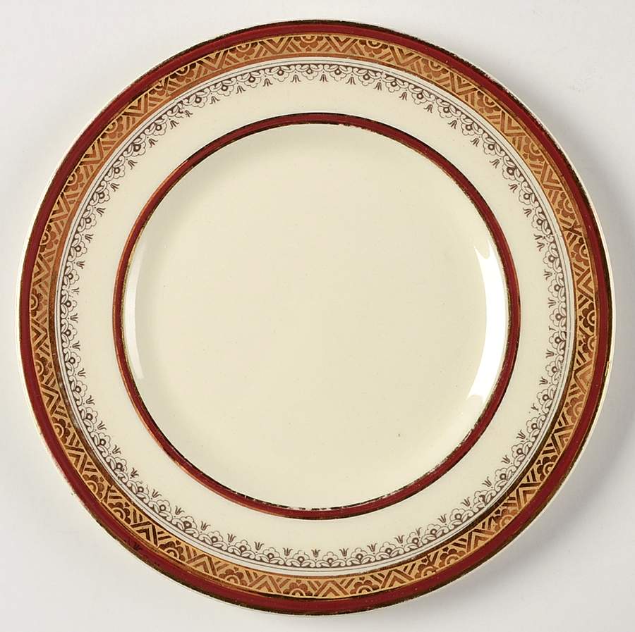 The Crowning Maroon Bread & Butter Plate by Myott Staffordshire-1