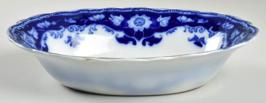 Crumlin (Flow Blue) 8" Oval Vegetable Bowl by Myott Staffordshire-1
