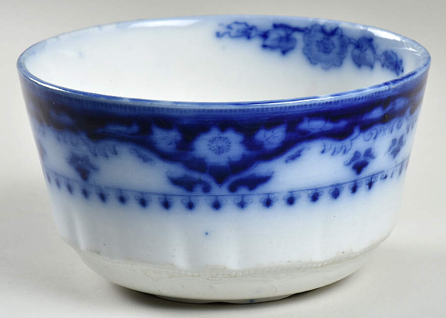 Crumlin (Flow Blue) Cranberry Bowl by Myott Staffordshire-1