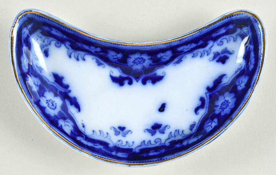 Crumlin (Flow Blue) Bone Dish by Myott Staffordshire-1