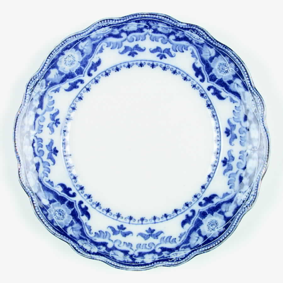 Crumlin (Flow Blue) Luncheon Plate by Myott Staffordshire-1