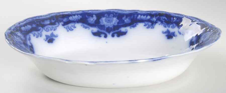 Crumlin (Flow Blue) 9" Oval Vegetable Bowl by Myott Staffordshire-1