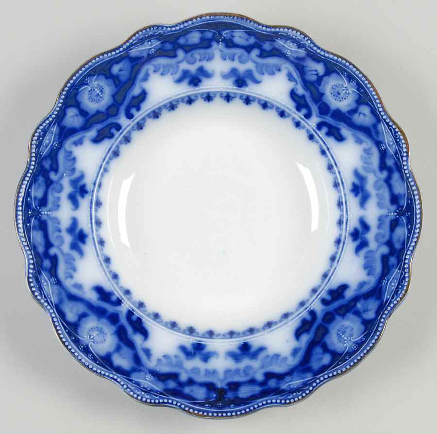 Crumlin (Flow Blue) Large Rim Soup Bowl by Myott Staffordshire-1