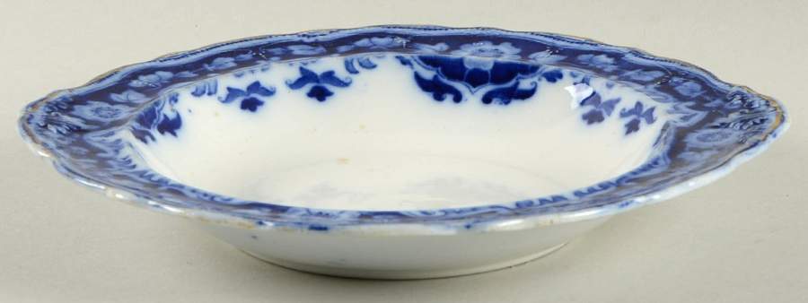 Crumlin (Flow Blue) Round Butter No Lid by Myott Staffordshire-1