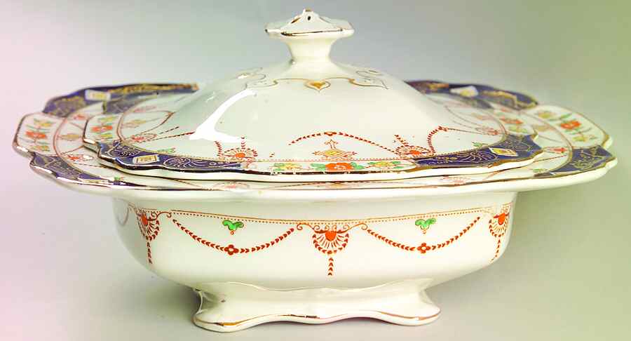 Derby Square Covered Vegetable by Myott Staffordshire-1