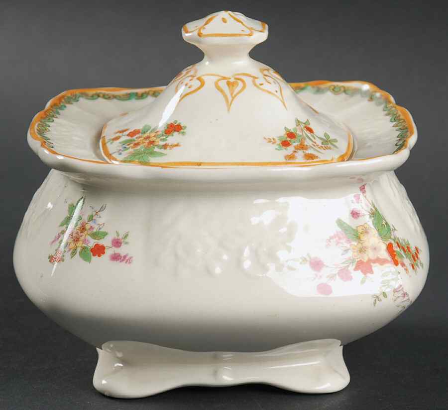 Devon Sugar Bowl & Lid by Myott Staffordshire-1