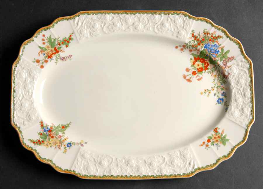 Devon 12" Oval Serving Platter by Myott Staffordshire-1