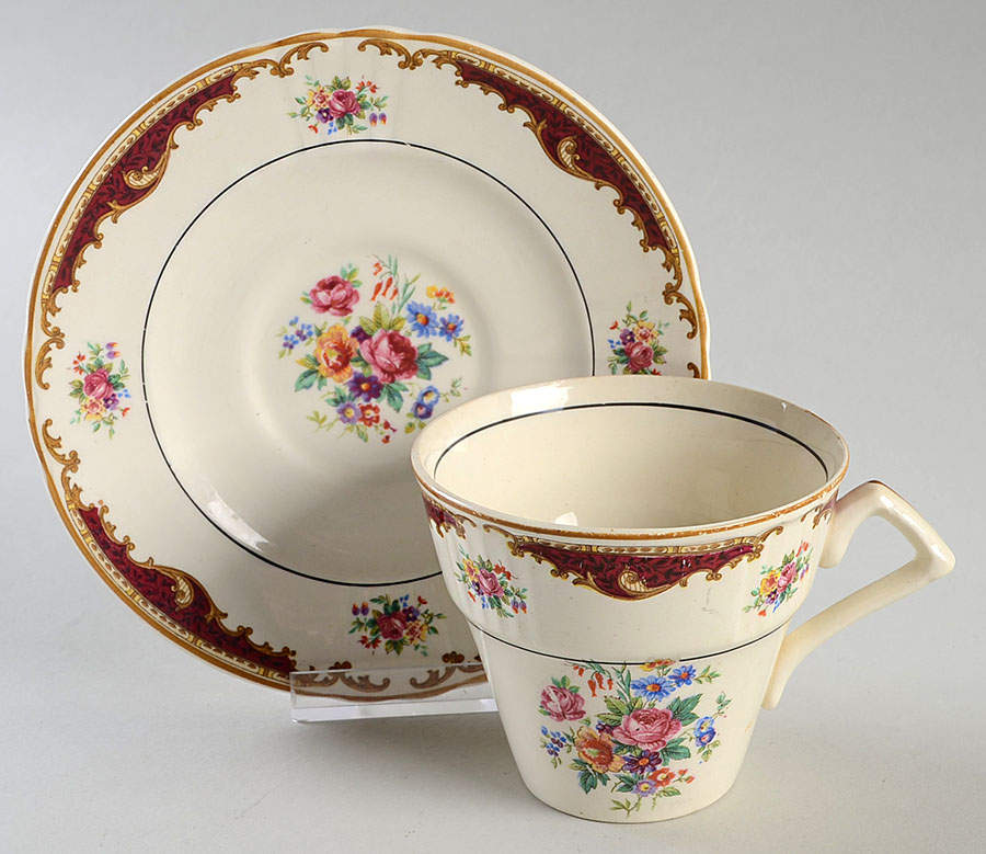 Dorothy Flat Cup & Saucer Set by Myott Staffordshire-1