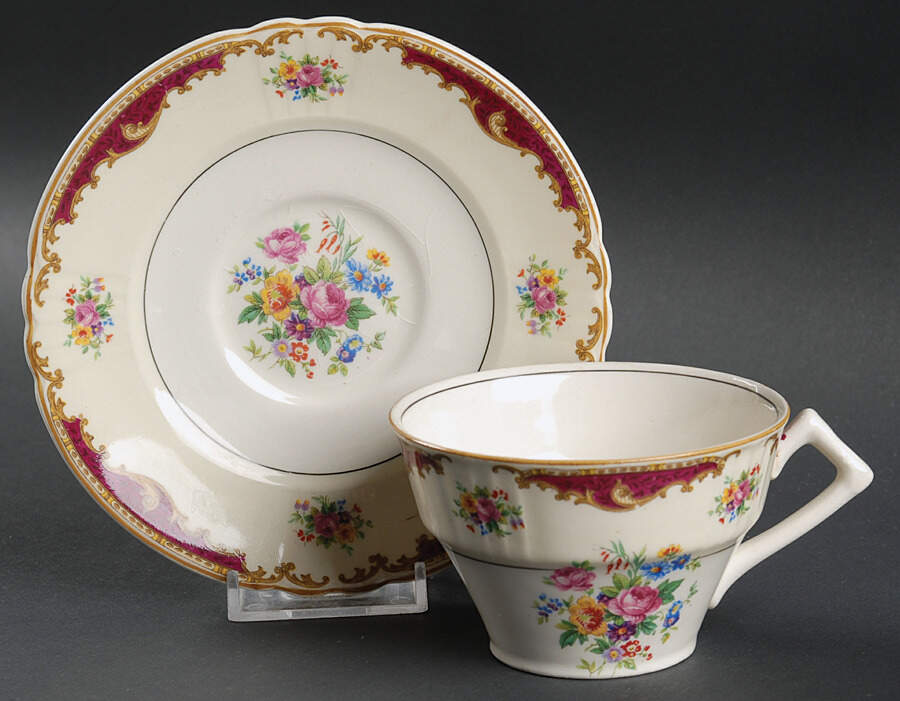 Dorothy Flat Cup & Saucer Set by Myott Staffordshire-1