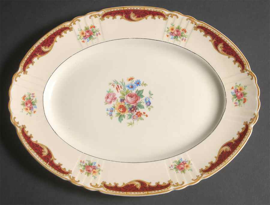 Dorothy 11" Oval Serving Platter by Myott Staffordshire-1