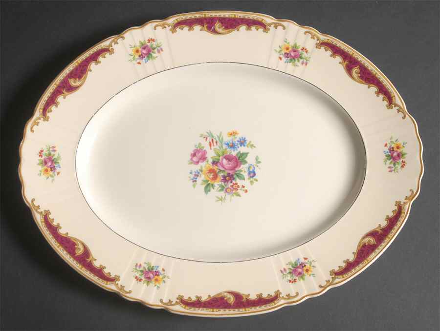 Dorothy 12" Oval Serving Platter by Myott Staffordshire-1