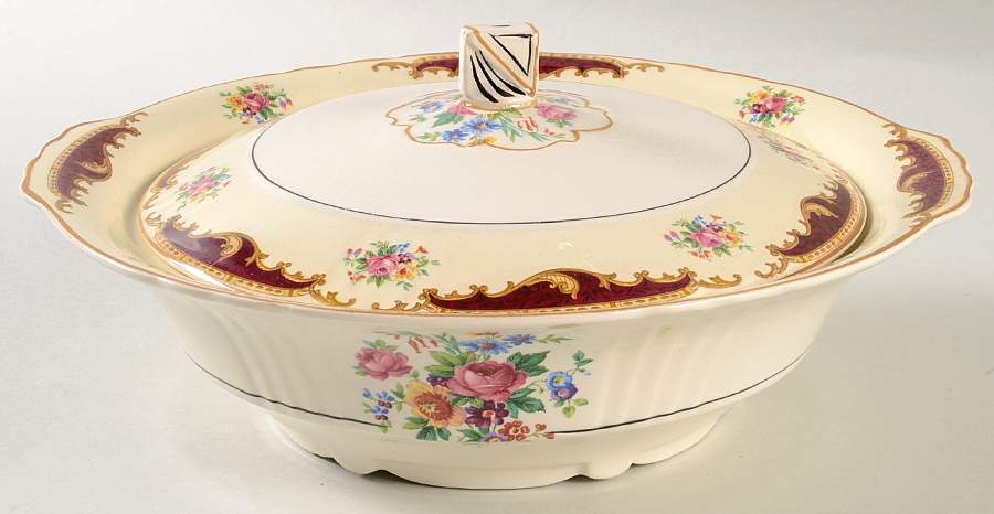Dorothy Round Covered Vegetable by Myott Staffordshire-1