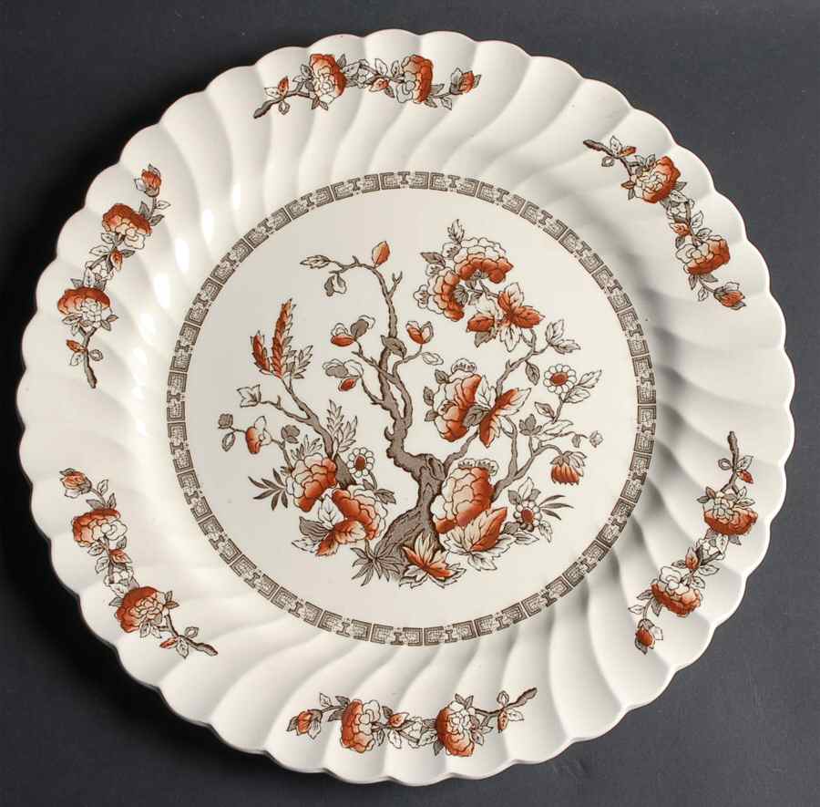Dynasty (Swirled) 13" Chop Plate (Round Platter) by Myott Staffordshire-1