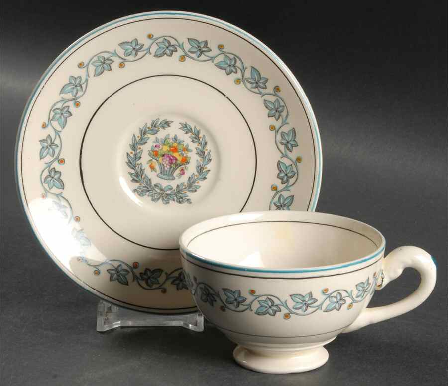 Elegance Footed Cup & Saucer Set by Myott Staffordshire-1
