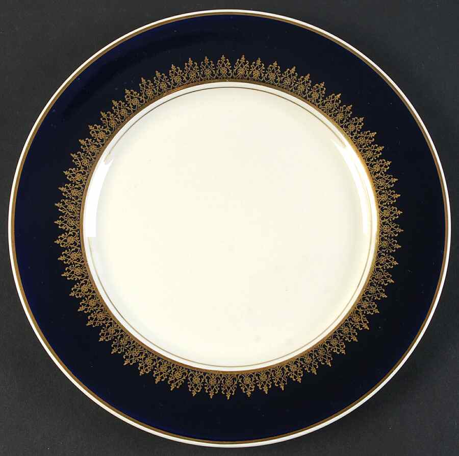 Elizabeth II Crowning Blue Luncheon Plate by Myott Staffordshire-1