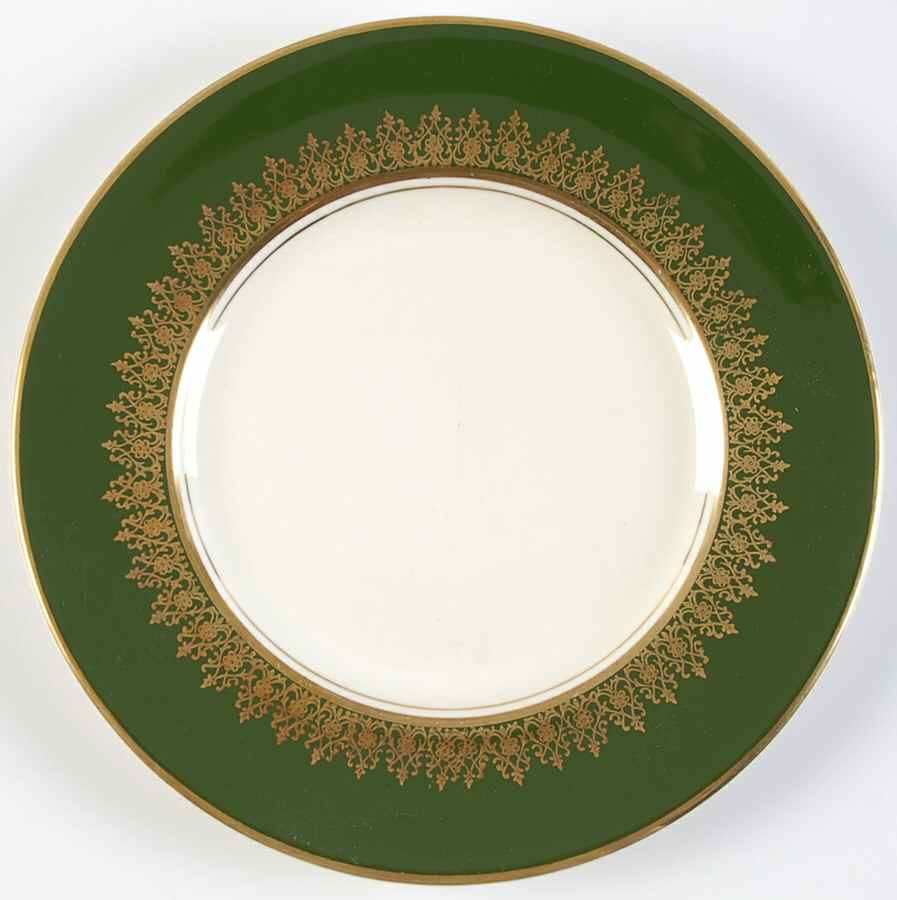 Elizabeth II Crowning Green Salad Plate by Myott Staffordshire-1