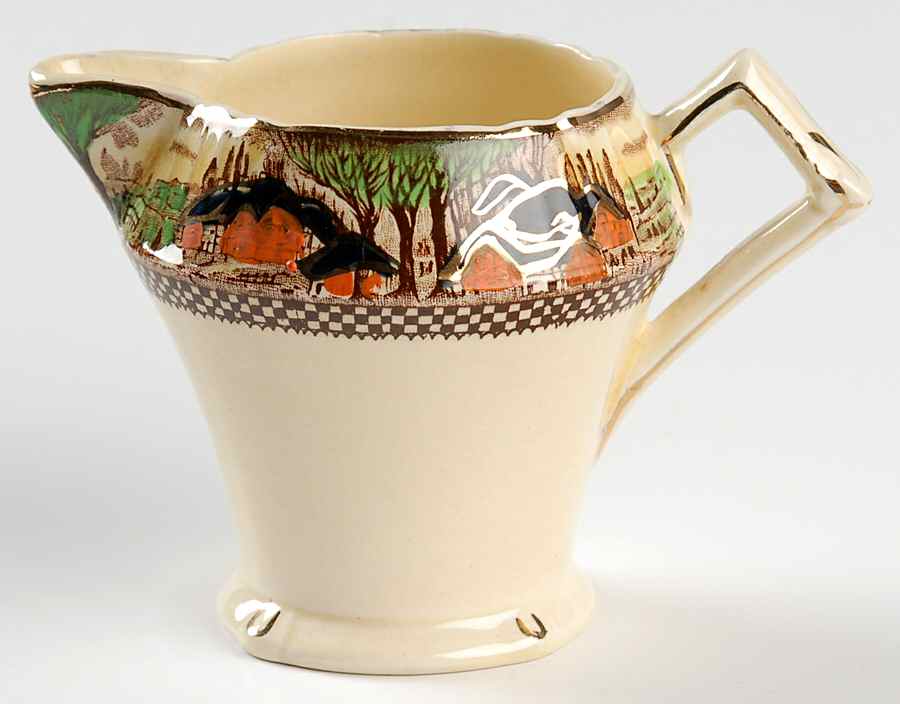 England's Countryside (Scalloped, Gold) Mini Creamer by Myott Staffordshire-1