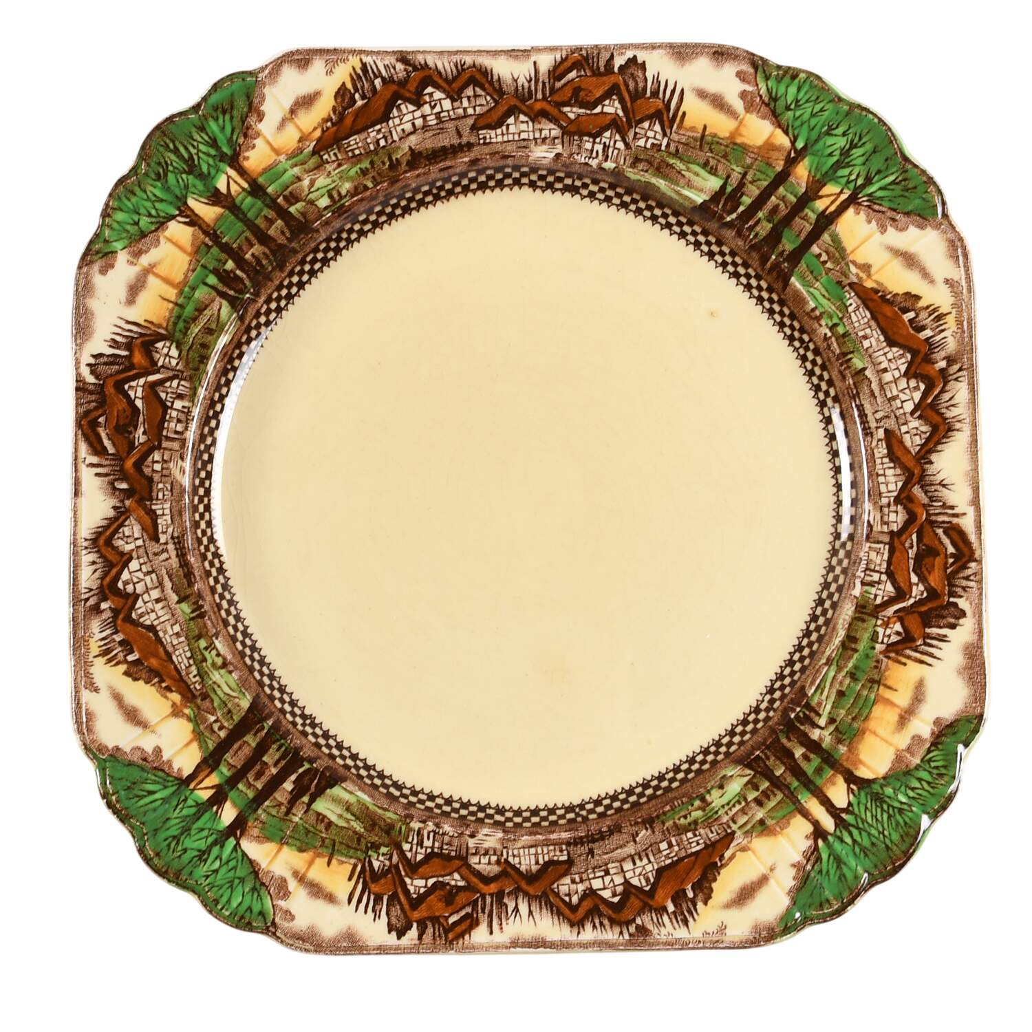 England's Countryside (No Trim) Square Luncheon Plate by Myott Staffordshire-1