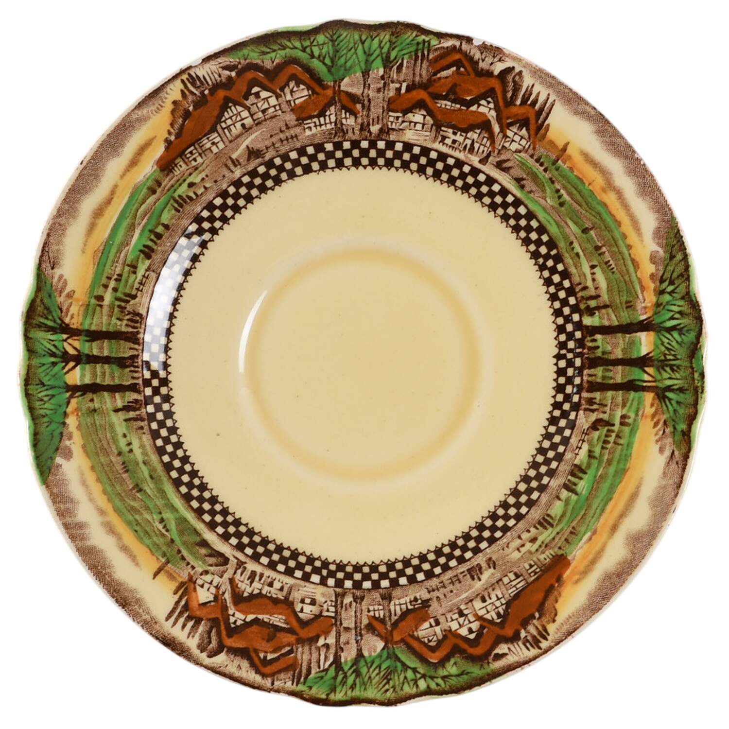 England's Countryside (No Trim) Saucer for Flat Cup by Myott Staffordshire-1
