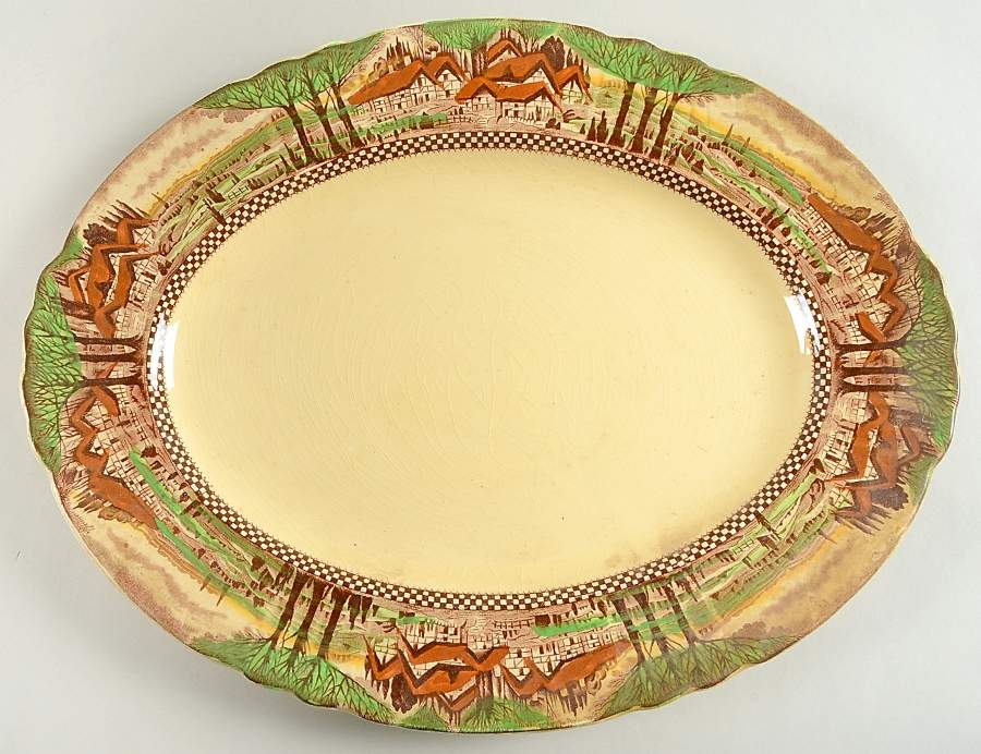 England's Countryside (No Trim) 14" Oval Serving Platter by Myott Staffordshire-1