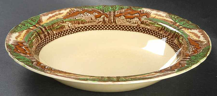 England's Countryside (No Trim) Rim Soup Bowl by Myott Staffordshire-1