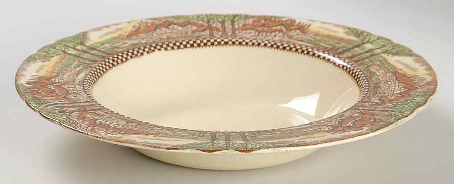 England's Countryside (No Trim) Rim Soup Bowl by Myott Staffordshire-1