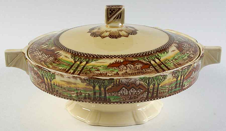 England's Countryside (No Trim) Round Covered Vegetable by Myott Staffordshire-1