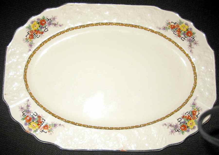 F2832 12" Oval Serving Platter by Myott Staffordshire-1